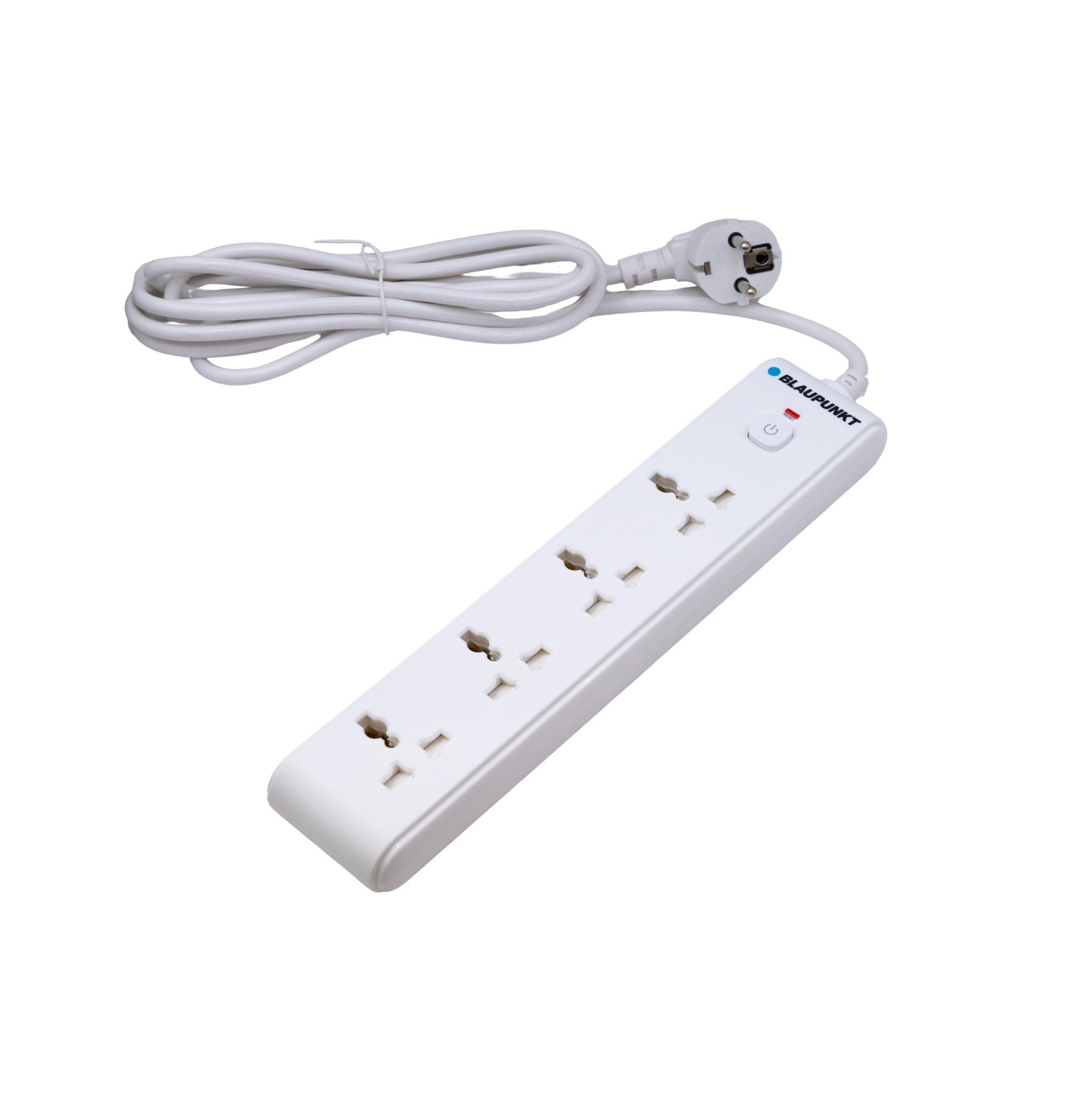  Ổ cắm điện Blaupunkt PSN5340, 4 ổ, Dây dài 3m, chống lửa, an toàn với trẻ em 