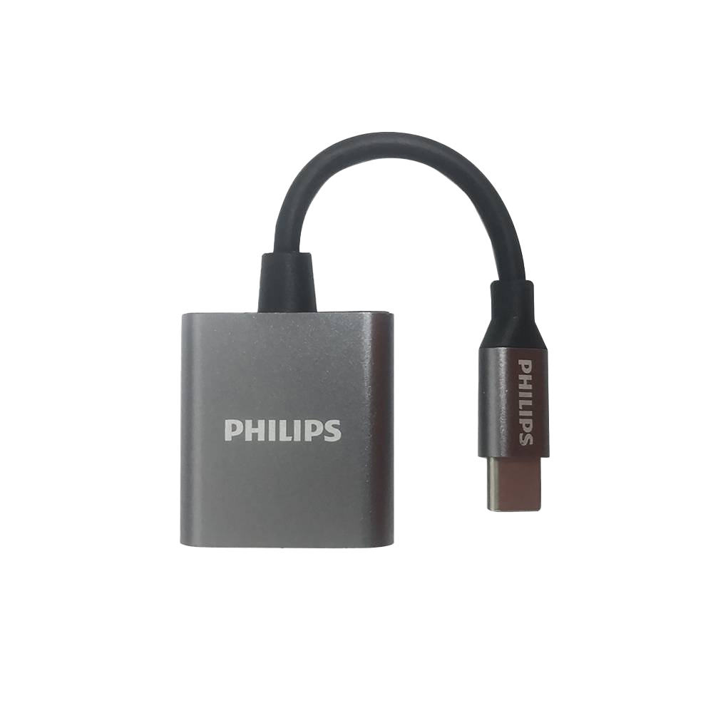  Bộ chuyển đổi Philips SWA3021 Type C sang Audio AUX 3.5mm và Type C 
