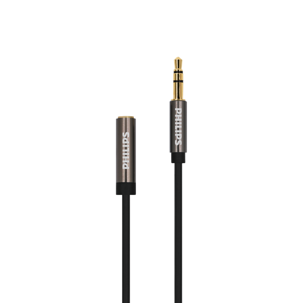  Cáp âm thanh Philips SWA4231 - 3.5mm male sang 3.5mm female | Dài 1.2M, Đầu kim loại, PVC 