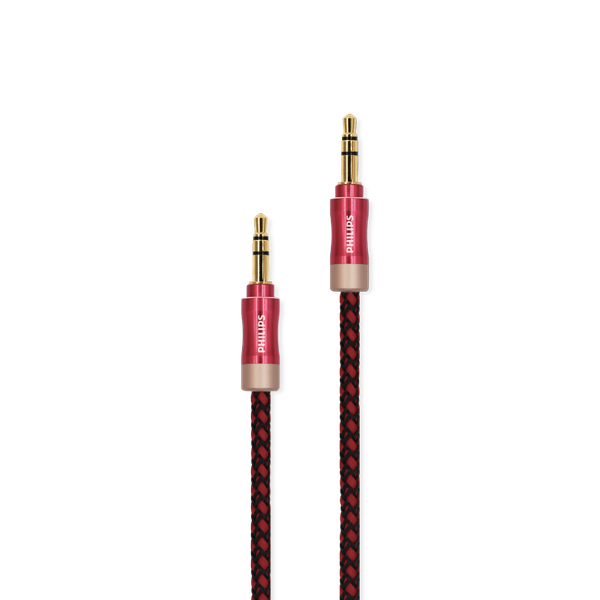  Cáp âm thanh Philips SWA6234 - 3.5mm male sang male | Dài 1.2M, Đầu kim loại, vải dù 