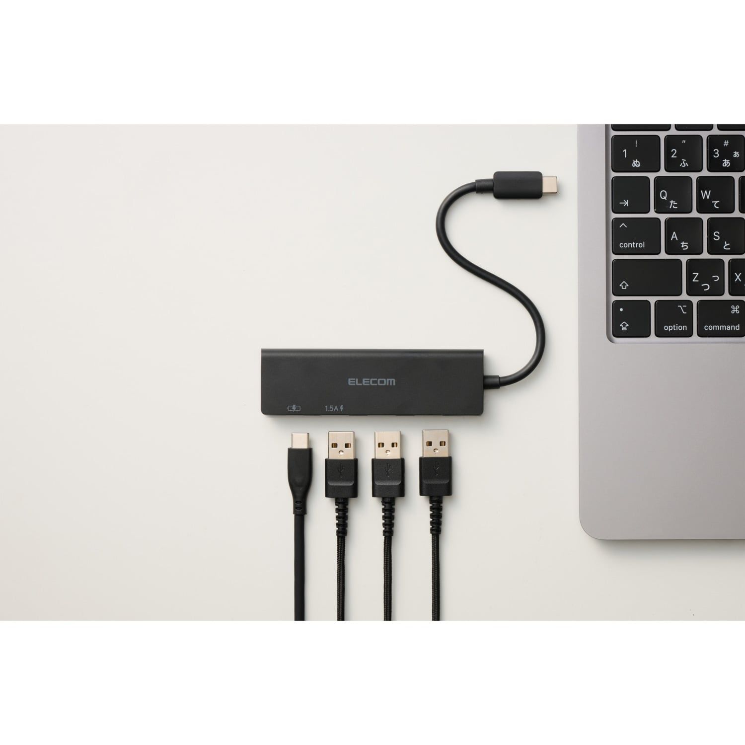  Hub chuyển đổi Elecom U3HC-H040PBK | 1 USB-C + 3 USB-A, USB 3.1 (Gen 1), PD100W 