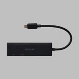  Hub chuyển đổi Elecom U3HC-H040PBK | 1 USB-C + 3 USB-A, USB 3.1 (Gen 1), PD100W 