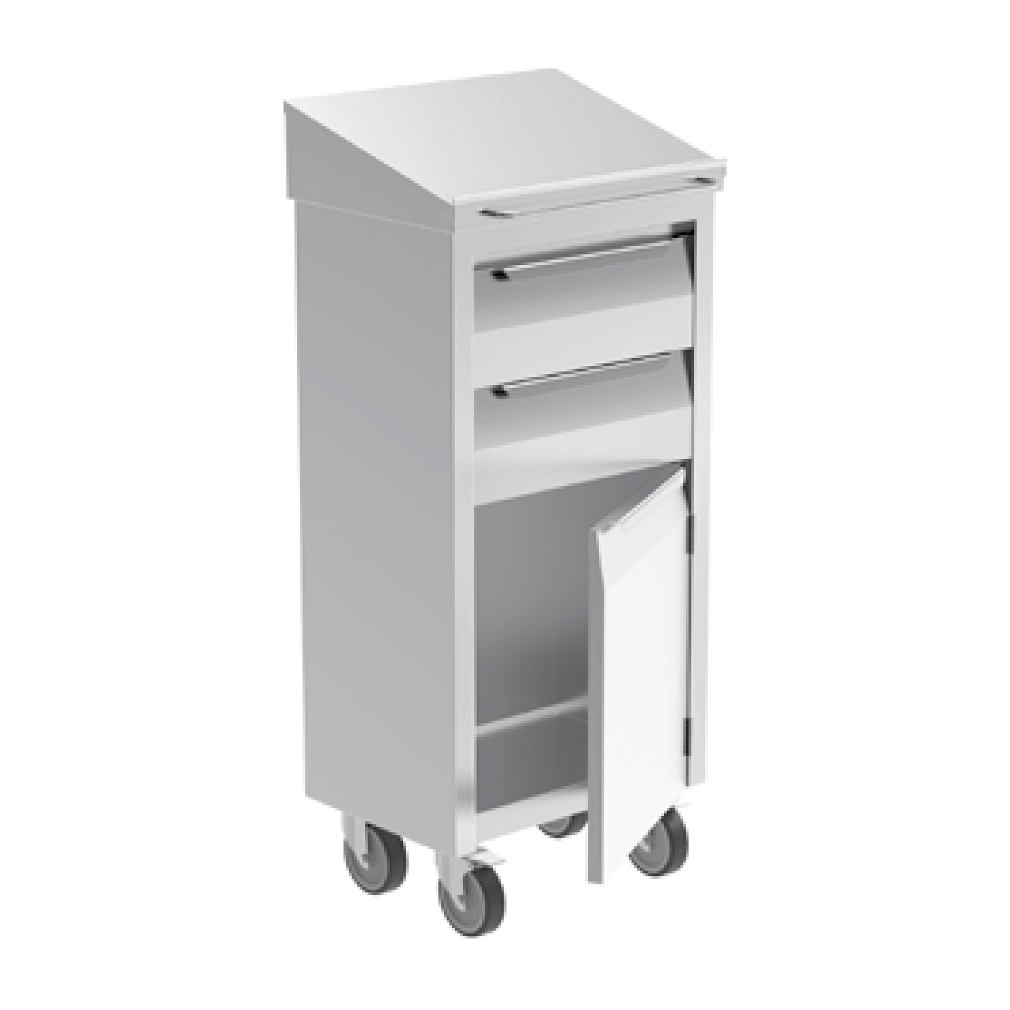  Kệ đứng viết di động 2 ngăn kéo và 1 cửa bản lề 