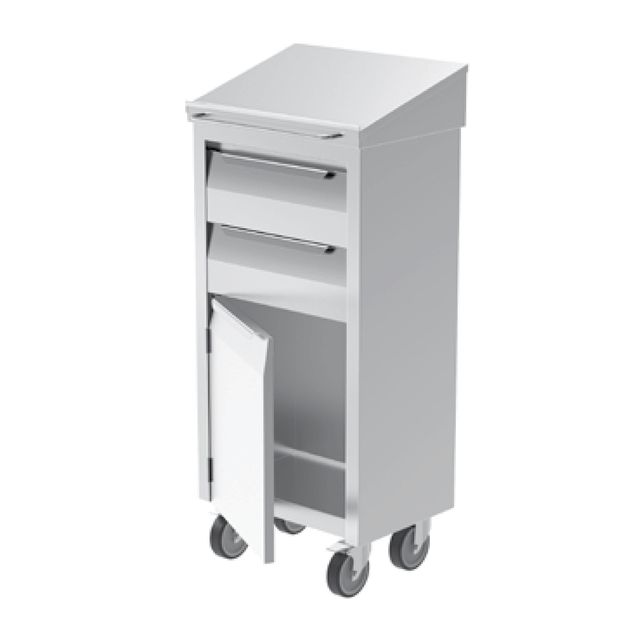  Kệ đứng viết di động 2 ngăn kéo và 1 cửa bản lề 