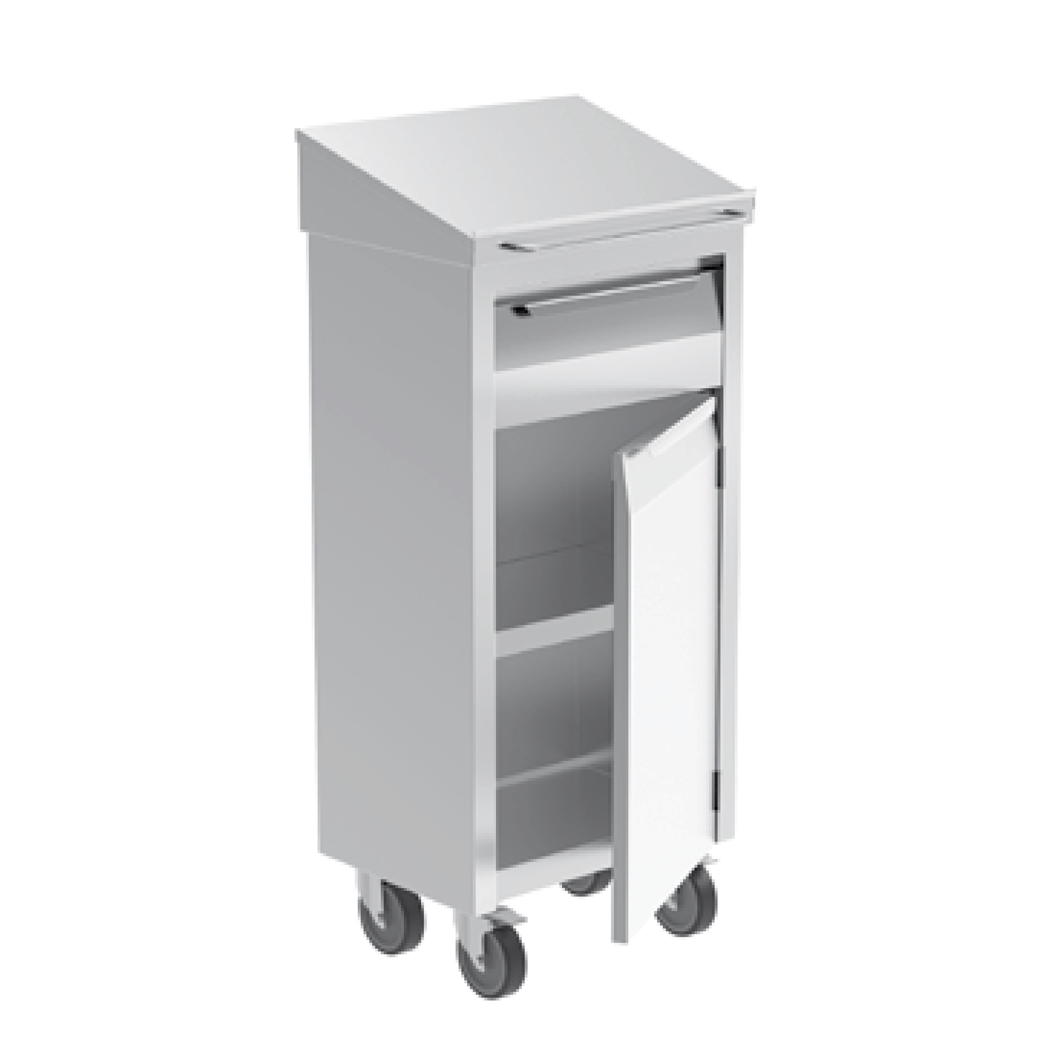  Kệ đứng viết di động 1 ngăn kéo và 1 cửa bản lề 