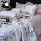  Bộ Chăn Ga Gối Tencel 40s Họa Tiết Hoa 