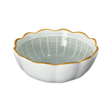  Bát Đĩa Sứ Họa Tiết Sọc Xanh Cốm 