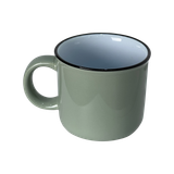  Cốc Sứ Có Quai Màu Trơn Miệng Viền Đen 