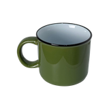  Cốc Sứ Có Quai Màu Trơn Miệng Viền Đen 