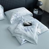  Bộ Chăn Ga Gối Lụa Tencel 40s Họa Tiết Hoa Thanh Cúc Xanh 