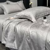  B31 - Bộ Chăn Ga Gối Lụa Tencel 40s 4 Món Xám 