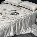  B31 - Bộ Chăn Ga Gối Lụa Tencel 40s 4 Món Xám 