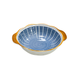  Bát Đĩa Sứ Họa Tiết Sọc Xanh Dương 