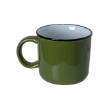  Cốc Sứ Có Quai Màu Trơn Miệng Viền Đen 