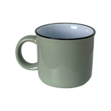  Cốc Sứ Có Quai Màu Trơn Miệng Viền Đen 