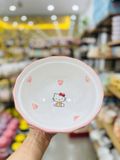  Bát đĩa sứ Kitty trắng hồng 