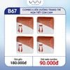  B67 - Combo 4 đĩa vuông trang trí họa tiết cún cam 