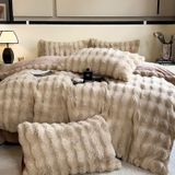  Bộ Chăn Ga Gối Nỉ Lông Cáo Be 