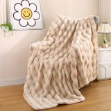  C15 - Chăn Lông Chồn Vân Đá Màu Be 