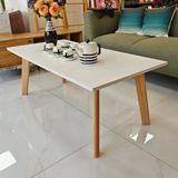  Bàn café AALBORG mặt trắng gỗ nâu sáng L120xW60xH45 