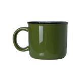  Cốc Sứ Có Quai Màu Trơn Miệng Viền Đen 