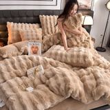  Bộ Chăn Ga Gối Nỉ Lông Cáo Nâu 