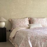  S03 - Bộ Chăn Ga Gối Lụa Tencel 80s Họa Tiết Hoa 