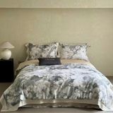  S03 - Bộ Chăn Ga Gối Lụa Tencel 80s Họa Tiết Hoa 