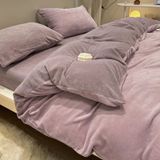  S11 - Bộ Chăn Ga Gối Nỉ Nhung Tuyết Sữa 2025 