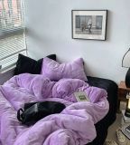  S11 - Bộ Chăn Ga Gối Nỉ Nhung Tuyết Sữa 2025 