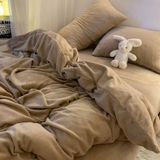  S11 - Bộ Chăn Ga Gối Nỉ Nhung Tuyết Sữa 2025 