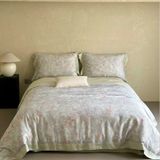  S13 - Bộ Chăn Ga Gối Lụa Tencel 80s Họa Tiết Hoa 