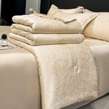  B32 - Bộ Chăn Ga Gối Lụa Tencel 40s 4 Món Be 