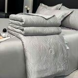  B31 - Bộ Chăn Ga Gối Lụa Tencel 40s 4 Món Xám 