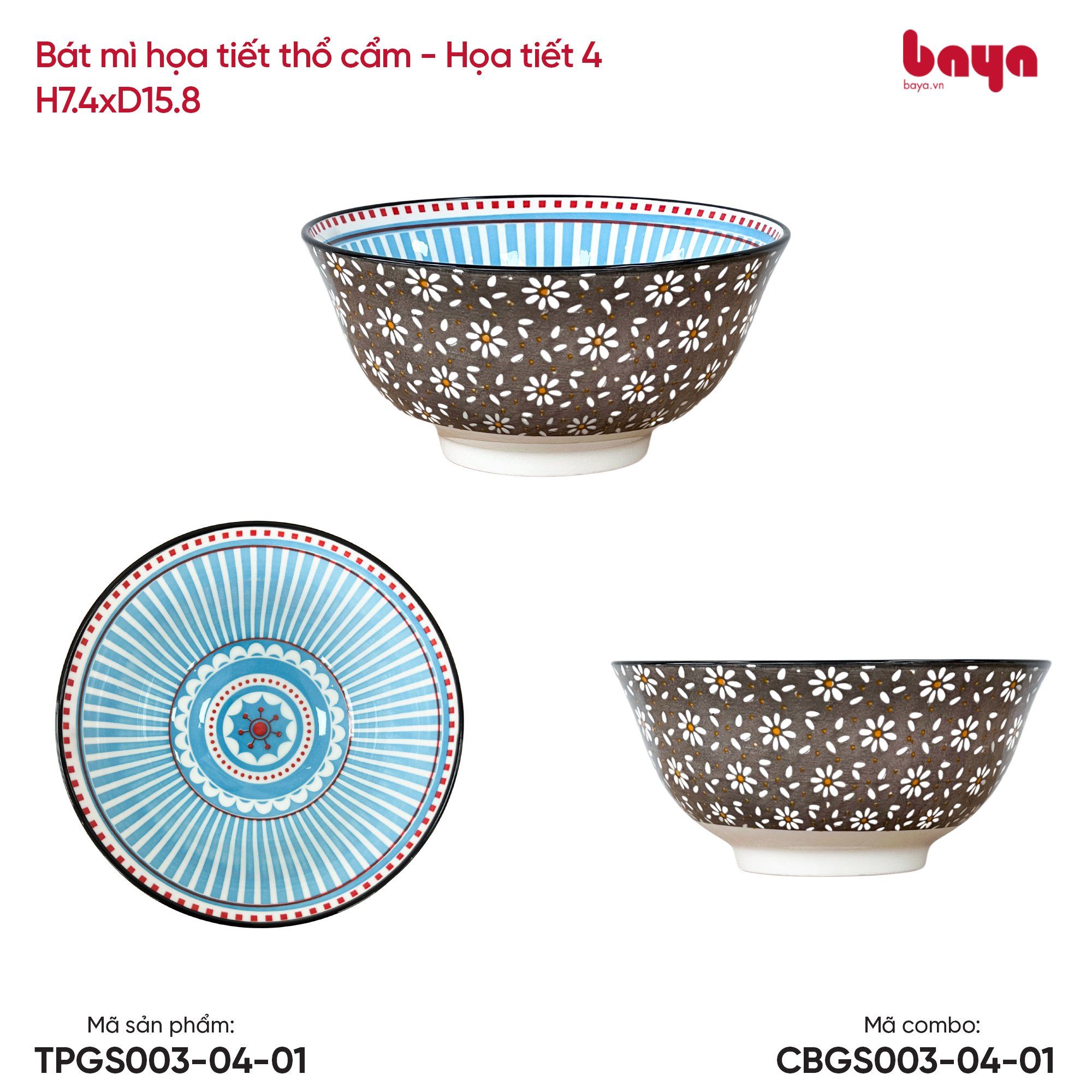  Bát Mì Họa Tiết Thổ Cẩm 