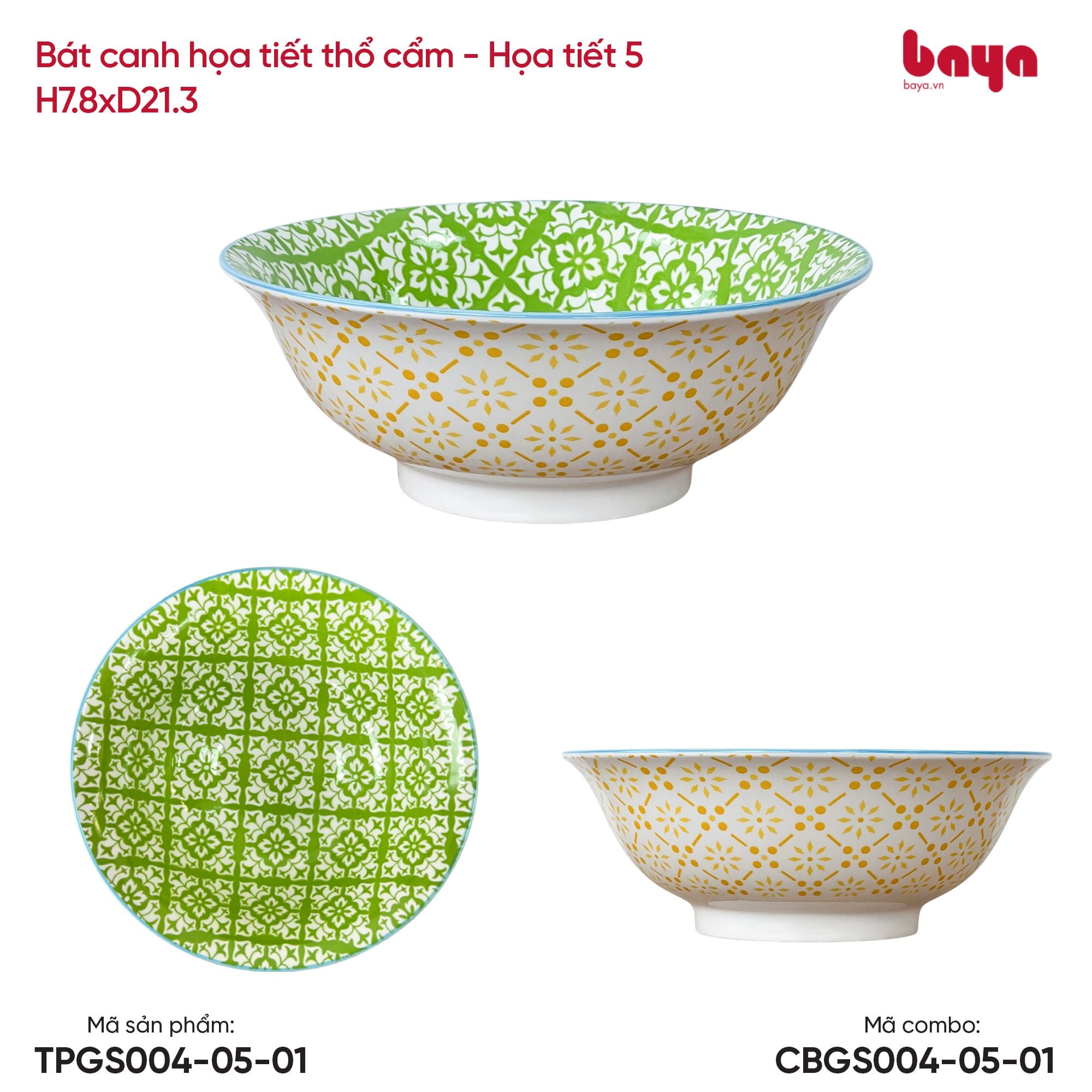  Bát Canh Họa Tiết Thổ Cẩm 