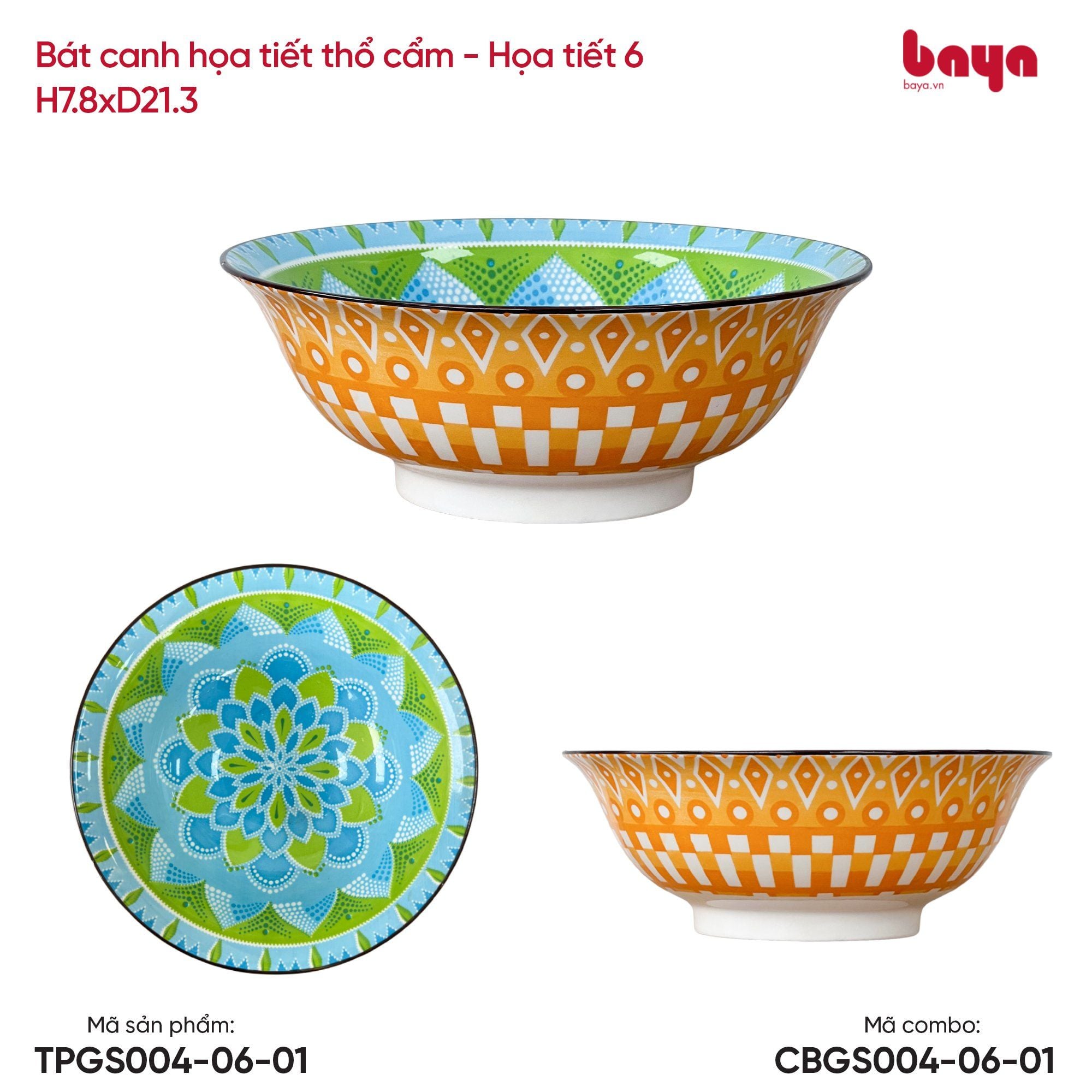  Bát Canh Họa Tiết Thổ Cẩm 