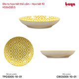  Đĩa To Họa Tiết Thổ Cẩm 