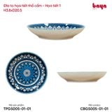  Đĩa To Họa Tiết Thổ Cẩm 