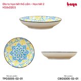  Đĩa To Họa Tiết Thổ Cẩm 