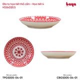  Đĩa To Họa Tiết Thổ Cẩm 
