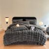  Bộ Chăn Ga Gối Nỉ Lông Cáo Xám Đậm 