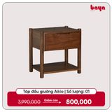  Tủ Đầu Giường Gỗ Óc Chó AKIO 