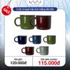  B41 - Combo 2 cốc có quai màu trơn viền đen 