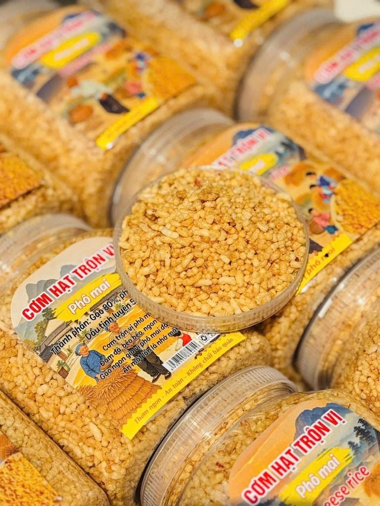 Cơm Hạt Rang Giòn Trộn Phô Mai Thơm Ngon Nứt Mũi - Ăn Vặt Api Food