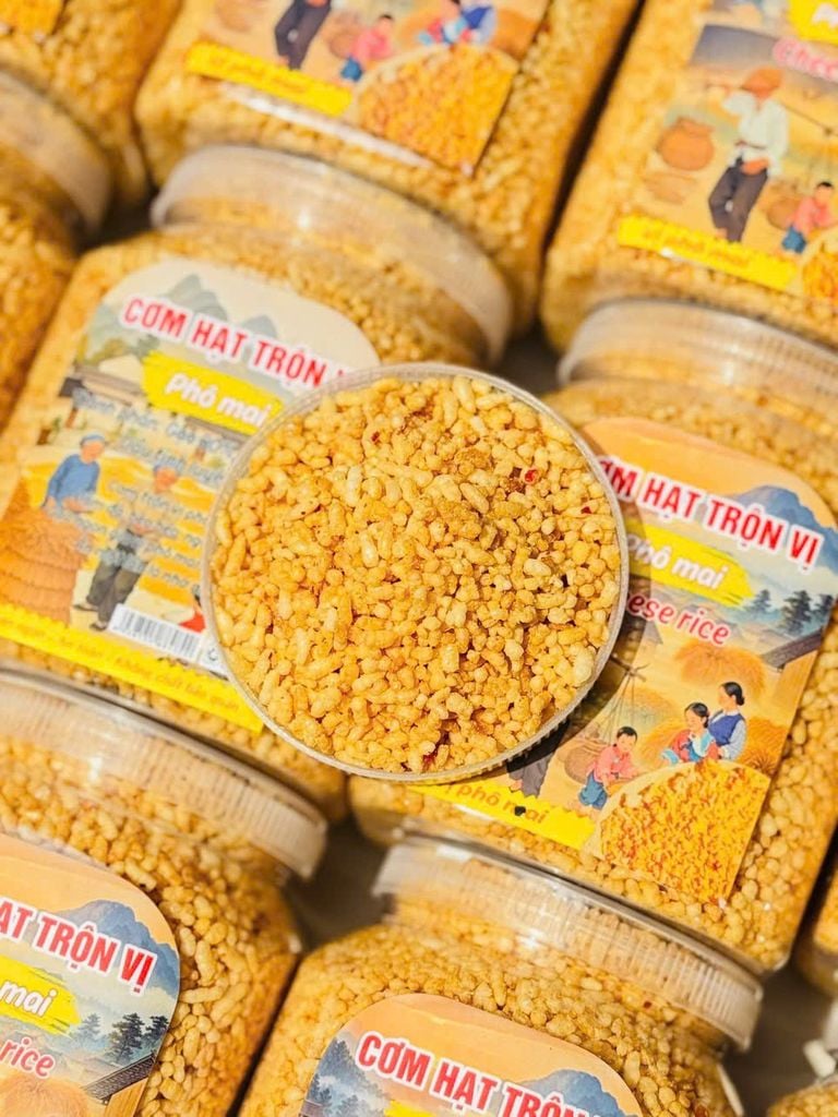 Cơm Hạt Rang Giòn Trộn Phô Mai Thơm Ngon Nứt Mũi - Ăn Vặt Api Food