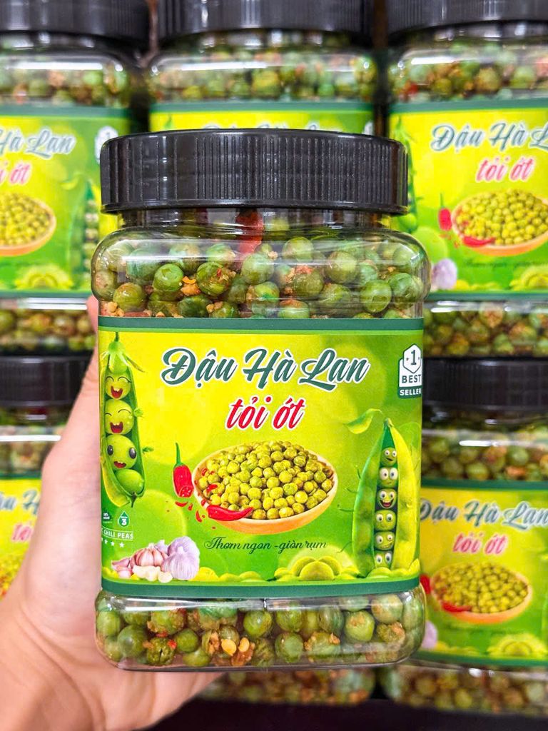Đậu Hà Lan Tỏi Ớt Thơm Ngon Giòn Rùm Rụm 500gr