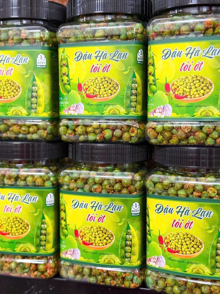 Đậu Hà Lan Tỏi Ớt Thơm Ngon Giòn Rùm Rụm 500gr