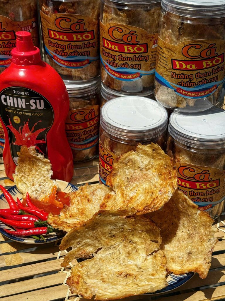 Cá Da Bò Nướng Than Hồng Chấm Sốt Cay - Ăn Vặt Api Food