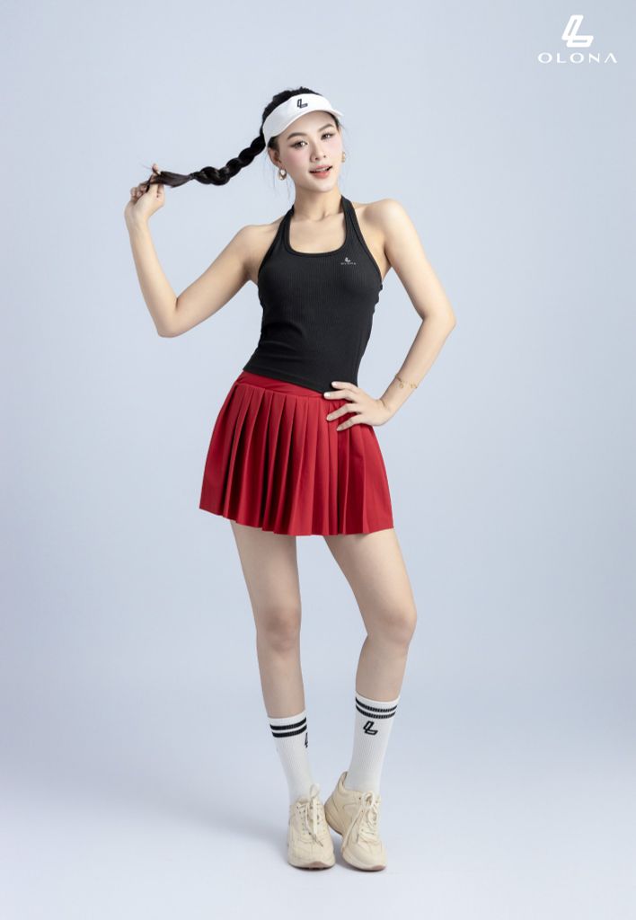 Áo Yếm Gân Thể Thao Nữ Olona Sports Chất Co Giãn Mát Mịn Tập Pickleball Gym Yoga H17